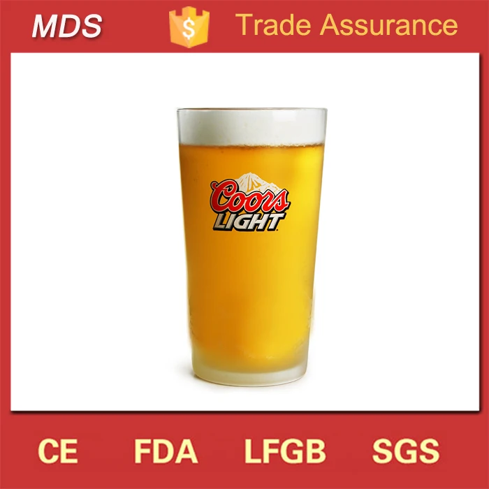 Printed Custom Light Branded Frosted Beer Glass 20 Ounce Buy Frosted
