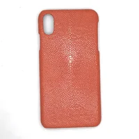 

Genuine Stingray Leather Phone Cover For telephone / Luxury red phone Case for cellphone and mobile phone
