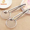Kichen Steel Food Clip Snack Fryer Strainer Fried Tong Frying Mesh Colander Filter Oil Drainer BBQ Buffet Serving Tongs