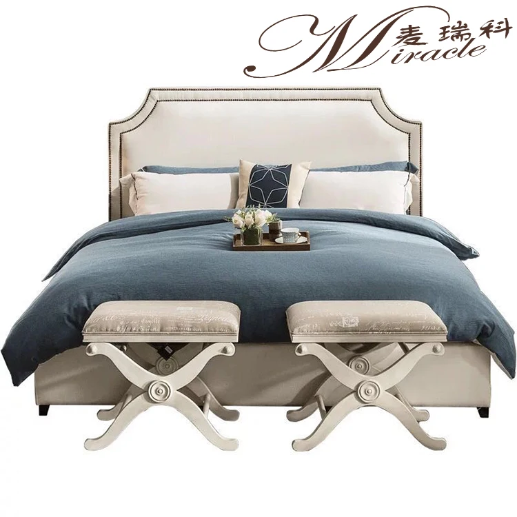 Double King Size French Style Upholstered Oak Wooden Frame Fabric Bed Buy French Style Bed