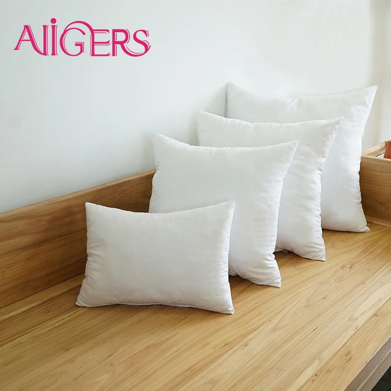 Avigers White Throw Pillow Inserts 18x18 With Feather Or Pp Cotton