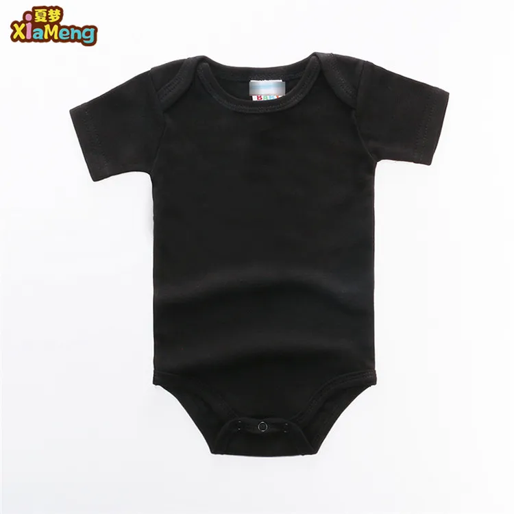 

OEM 100% cotton plain blank blue red grey yellow rose red black white baby onesie wholesale, White;black;red;rose red;pink;yellow;navy blue