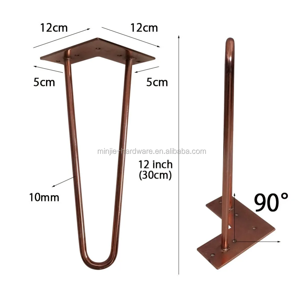 Copper Color Furniture Hairpin Table Legs Copper Color Furniture Hairpin Table Legs