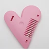 lonsyne brand Hot Sale heart shape convenient Hair cutting comb Stainless Steel Blade cutting comb