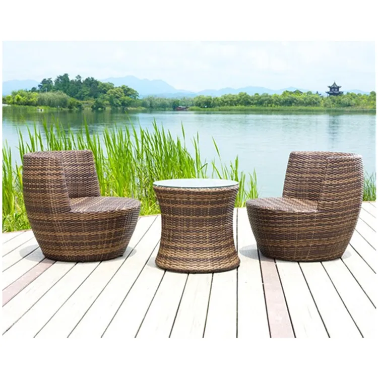 Wholesale Furniture With Two Cheap Tables Wicker Round Garden Chairs