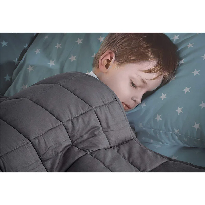 
baby children micro glass beads filling gravity duvet sensory 5lb weighted blanket for kids 