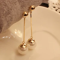 

2019 Yiwu factory sells Korean jewelry OL long gold-plated pearls directly earrings FOR WOMEN