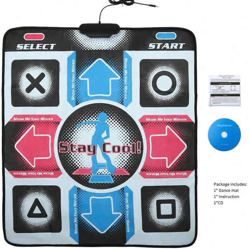 
USB RCA Non-Slip Dancing Step Dance Mat Pad for PC TV AV Video Game 
