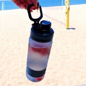 Image of China supplier 700 ml frosted plastic bottle high Quality drinkware colorful outdoor portable sport bottle
