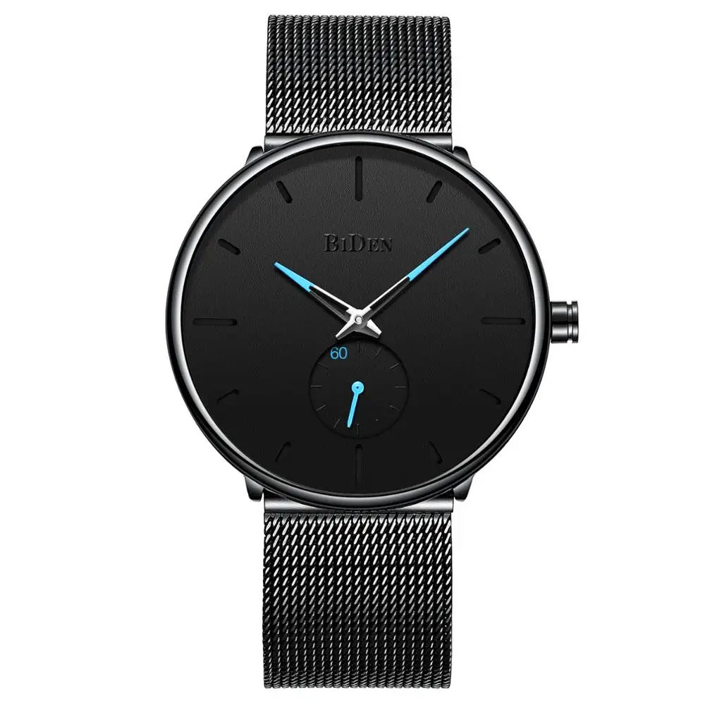 

BIDEN 0124 Men Japan Quartz Movement Watch Fashion&Casual Simple Style Stainless Steel Band Watch, 2 colors