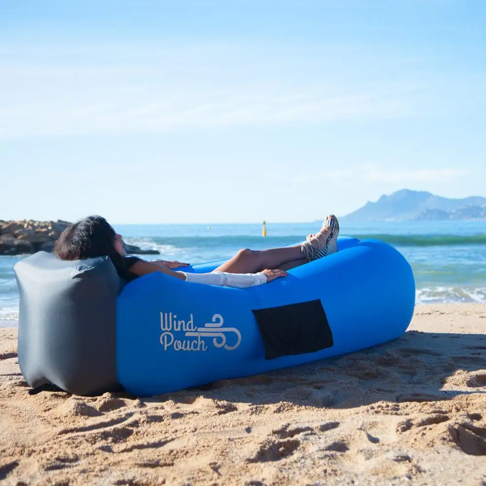 

Amazon patent waterproof and tear-proof lazy inflatable sofa inflatable sleeping bag outdoor portable leisure sofa chair, Red, blue, green, purple, black, orange