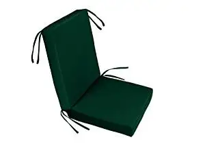 Chair Seat & Back Cushion Set | 22" x 22.5" x 3" | Cushion Source | Joined/Pinched | Indoor/Outdoor | Sunbrella Forest Green (5446-0000)