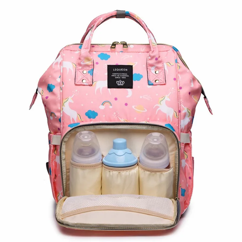 

Baby diaper bag mummy large quantity diaper backpack bag multi-function diaper bag, Grey / black / blue / pink
