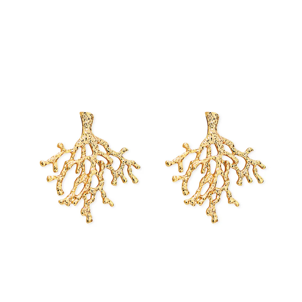 

Fashion Gold Plated Hollow Tree Shape Metal Earrings Wholesale (KER368), Same as the picture