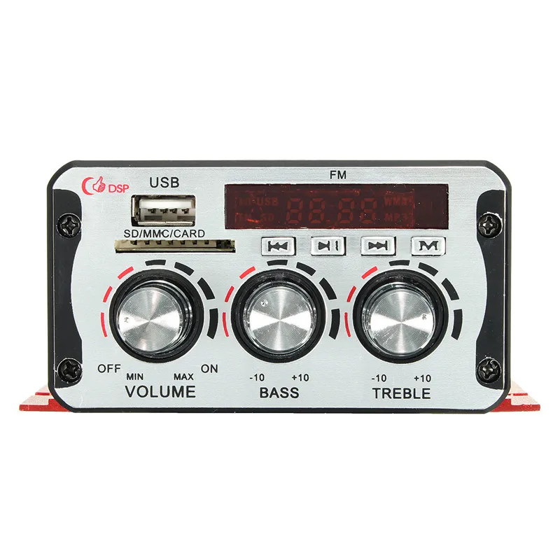 

USB SD DVD CD FM MP3 Digital LED Display Motorcycle Car Amplifier 20W+20W 12V Car Audio Amplifier Stereo MA-600