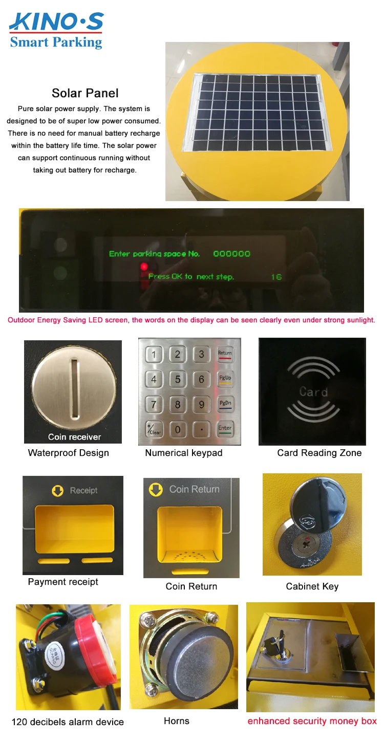 Smart Parking Meter Solutions Car Parking Meter Street Parking Meter System for Sale