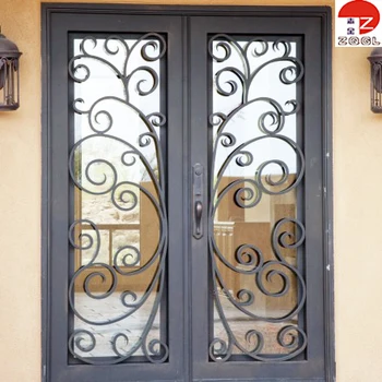 Wrought Iron Entry Door With Kick Plate And Thermos Break Buy Iron Entry Door Wrought Iron Entry Door Wrought Iron Entry Door With Kick Plate