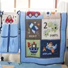 baby boys sports cot bedding set babies plane crib bedlinen american boy comforter set in blue colors