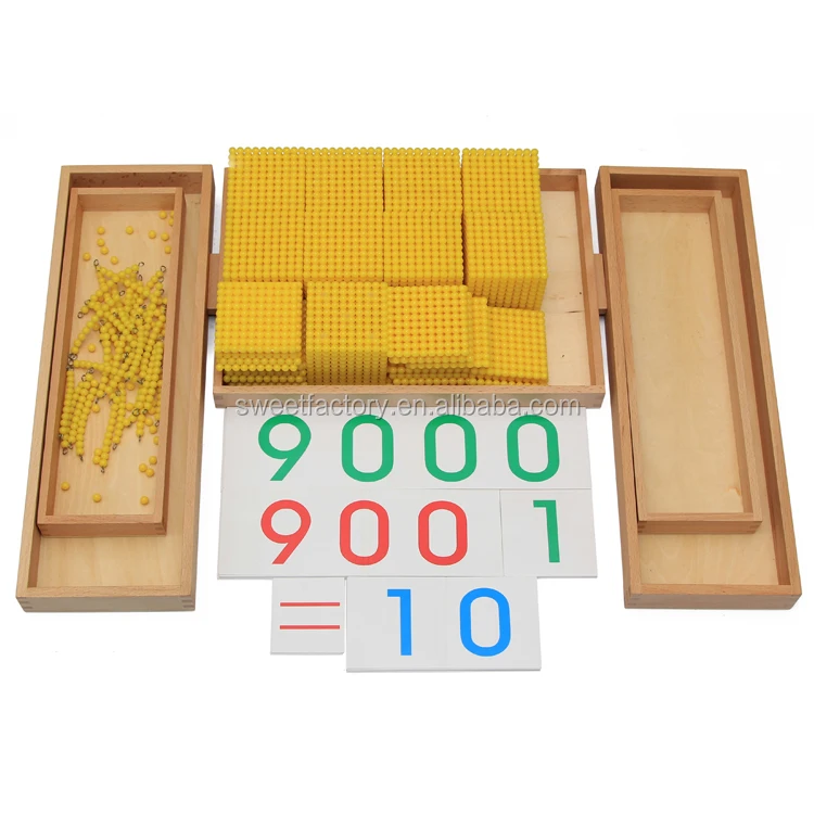 2x Montessori Maths Material Kids Learn Toy 1-10 Bead Bars & Bank Game Set 