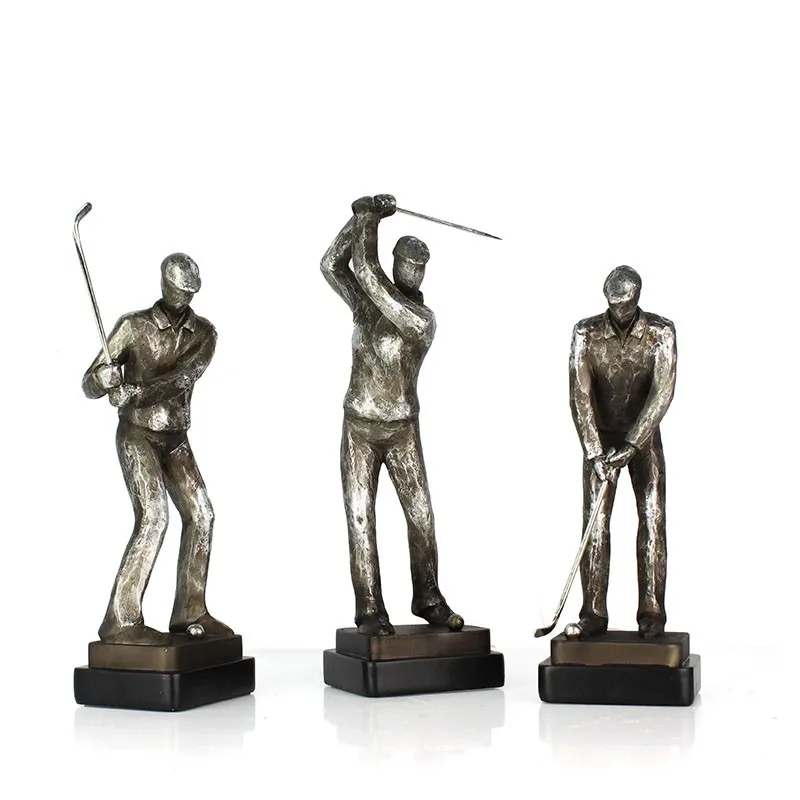 Golf Resin Decor Figure Shaped Statue Home Office Decoration Character Furnishings manufacture