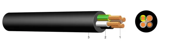 450/750v Medium-level Mechanical Stress H07rn-f Cable Epr Insulation ...