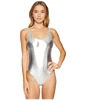 Fashion Solids Sexy Metallic High Cut Swimwear Bikini For Girls