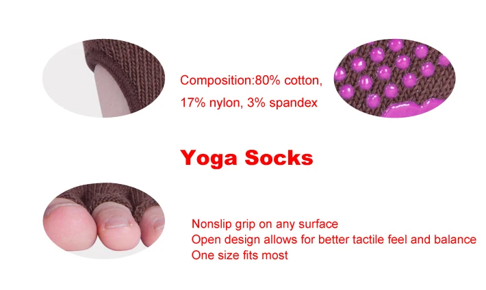Yoga Socks For Women Non Slip, Toeless Non Skid Sticky Grip Socks