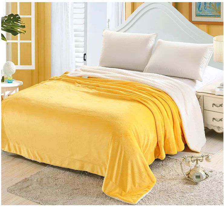 High Quality Cheap Super King Size Mink Double Layer Bed Sherpa Blanket