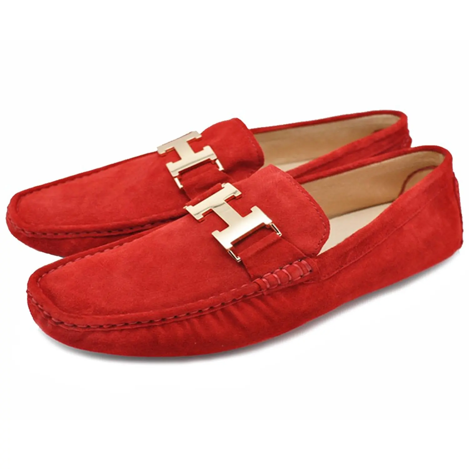 loafer shoes in red colour