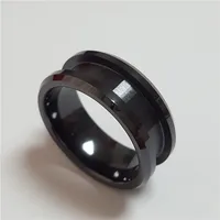 

Wholesale Groove Wedding Ring Black Zirconia Ceramic Blank Ring for Inlay