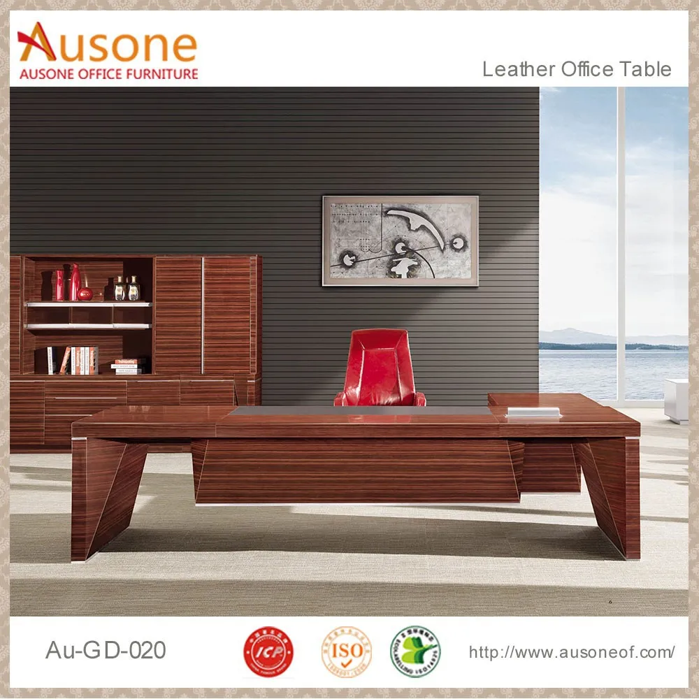 Antieke lederen baas moderne mdf directeur kantoor tafel ontwerp ...