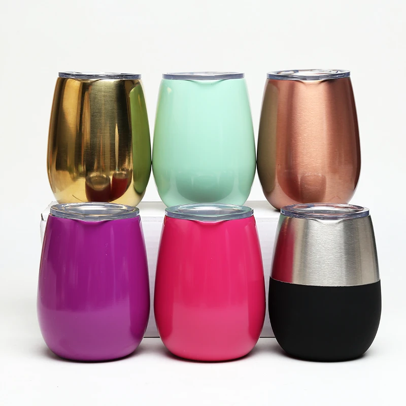 

Stainless steel wine tumbler stemless wine glass children drinking glass cup, Customized