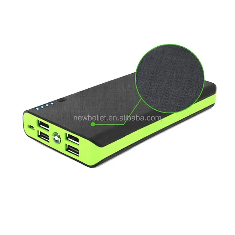 

Power Bank Portable Charger 20000mAh High Capacity 4USB Output Ports with Dual Flashlight