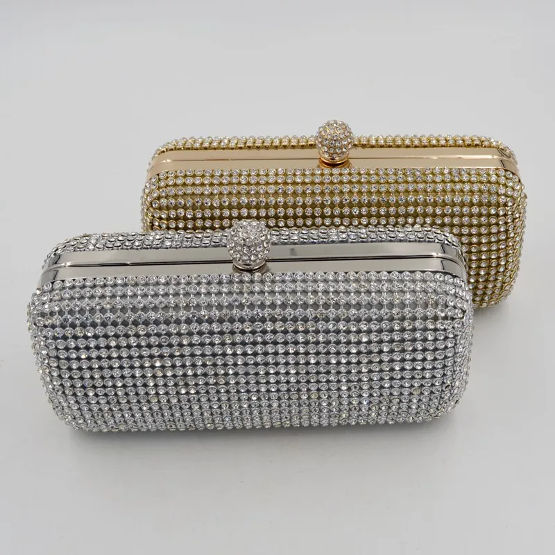

2017 manufacturer wholesale women handbag crystal clutch evening bag, Beige