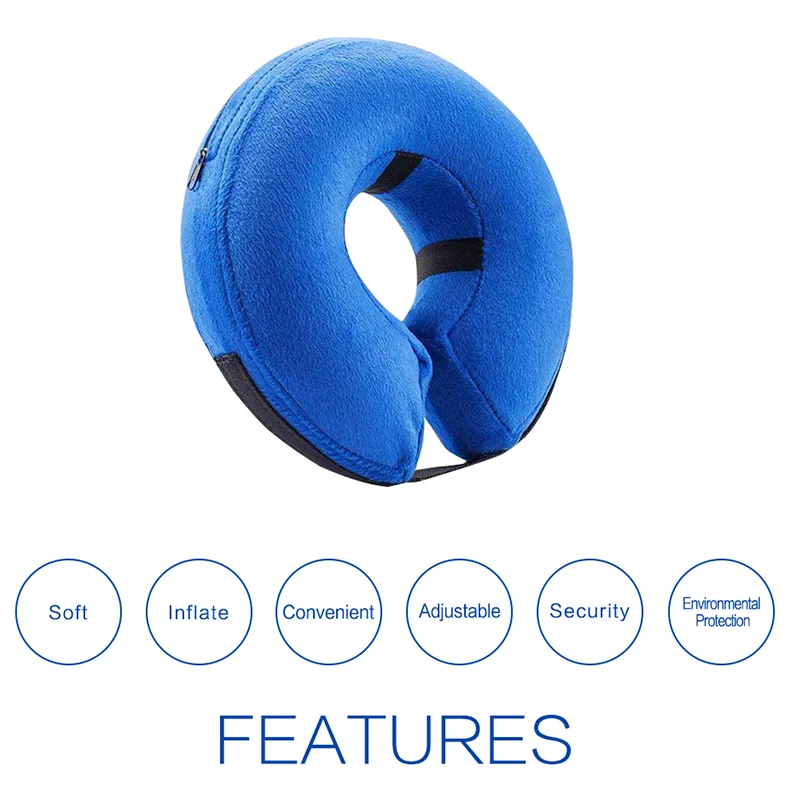 Lc Protective Inflatable Collar For Dogs And Cats Soft Pet Recovery