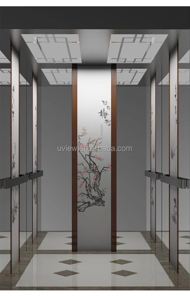
Stainless steel elevator lift cabin design 
