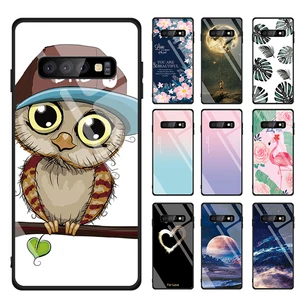 Phone Case For Samsung S10E S10 Plus M20 A10 A20 A30 A50 A70 Tempered Glass Painted Colorful Phone Case