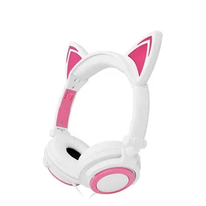 Wired Cat Ear Headphones LED Lights