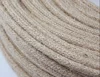 Vintage fabric braided hemp rope braided copper wire.