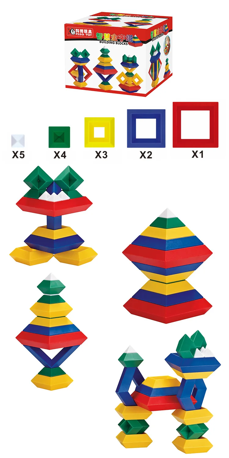 Kebo Pyramid Stacking Building Blocks 3d Puzzle,Creative Early ...