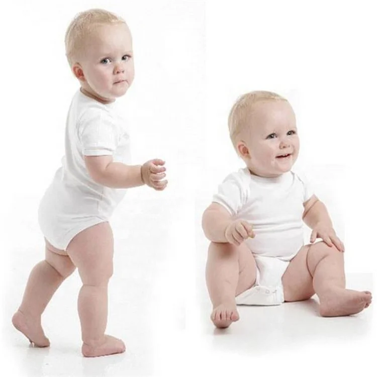 

White color infant rompers blank baby onesie newborn baby clothes, As pictures