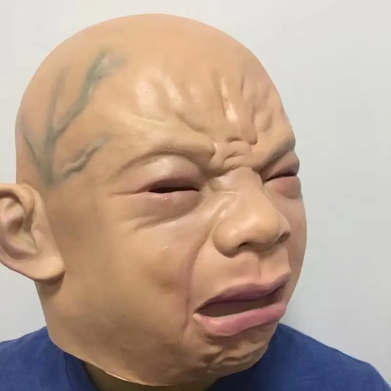 Amazon Best Seller Crying Baby Mask,Party Supplies Latex Creepy Baby