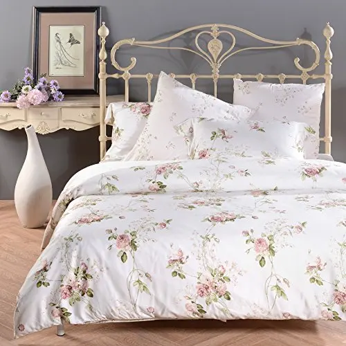 Buy Sisbay Romantic Rose Print Duvet Cover Vintage Tencel Floral