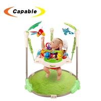 

2019 Best selling multifunctional baby walker for kids rainforest jumping chair with light and music