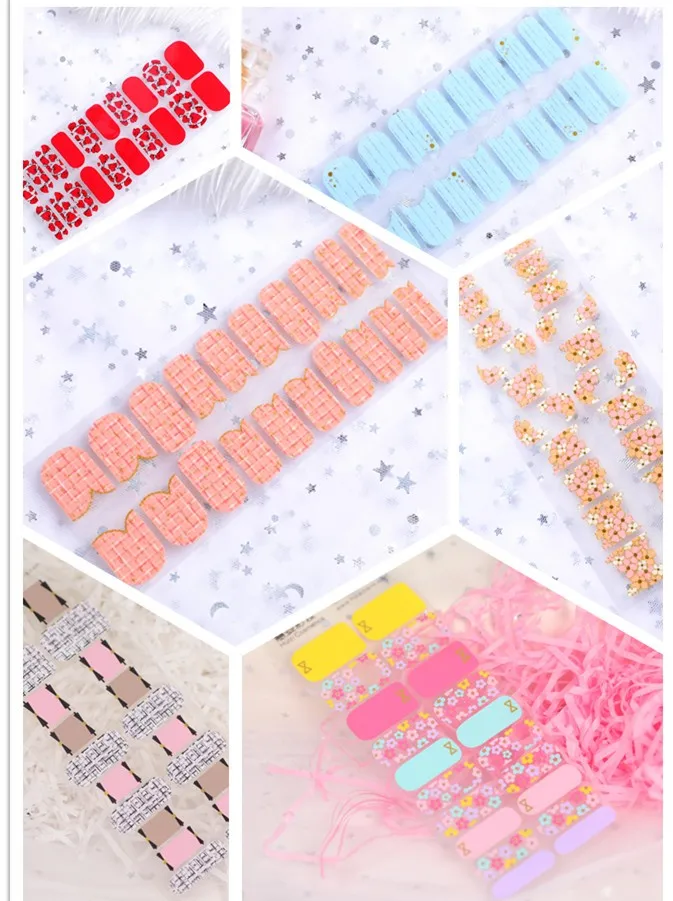 Nuovo arrivo per nail art coreani moda nail art disegni adesivi disegni caldi per impacchi unghie