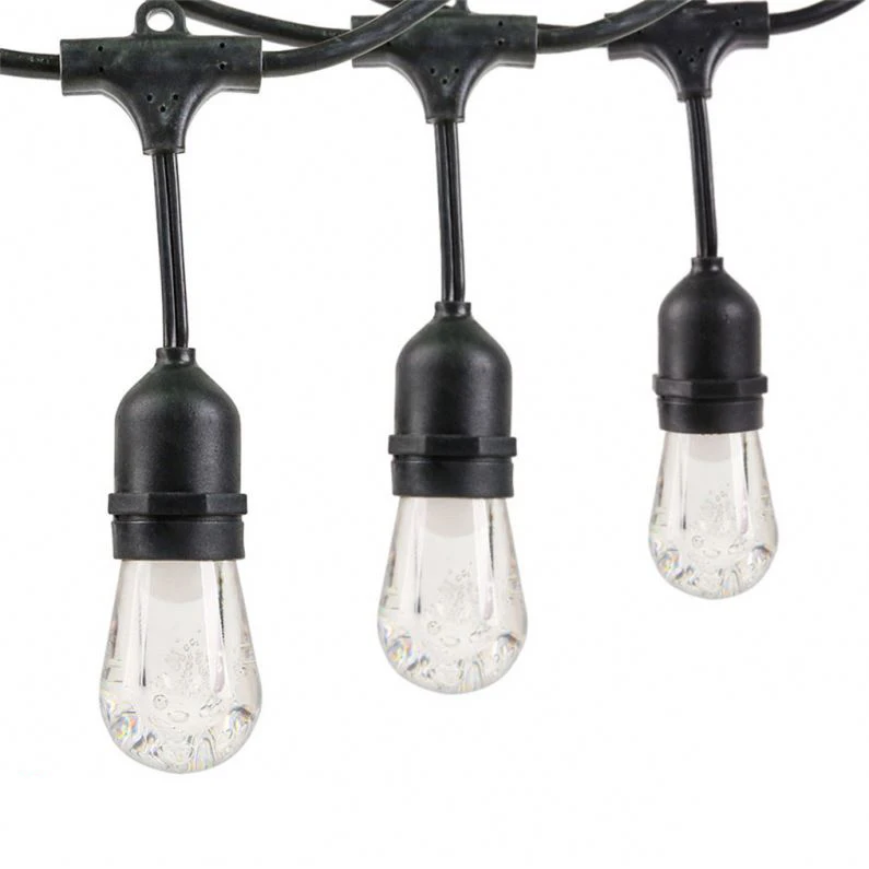 2019 Commercial grade outdoor waterproof E26 E27 sockets S14 incandescent filament LED bulb patio string lights