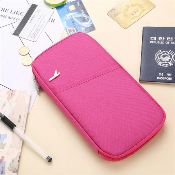 Wholesale Korean Polyester Multi Function Ticket Travel Wallet Passport