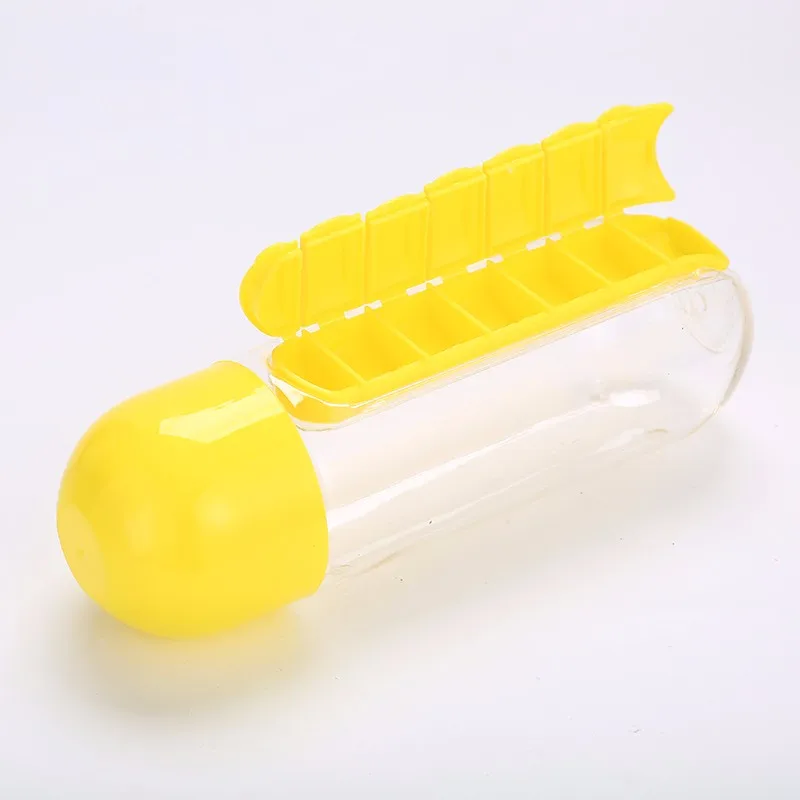 Z017 Creativity Pill Box Water Bottle Portable Outer Drinking Bottle