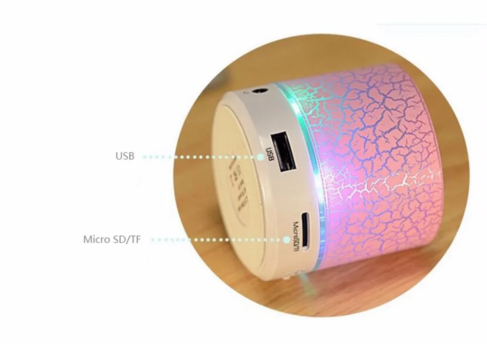 LED TF USB Subwoofer Loudspeakers Portable Wireless Bluetooth Speaker with 3.5mm MP3 Stereo Audio Music Player - ANKUX.COM