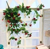 wedding decorative artificial flower Garland silk rose teardrop swag simulation silk Rose Flower Ivy Vine Leaf